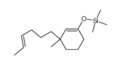 3-(4-(E)-Hexenyl)-3-methyl-1-(trimethylsiloxy)-1-cyclohexene结构式