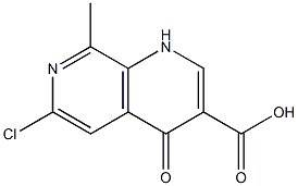 6-Chloro-8-methyl-4-oxo-1,4-dihydro-[1,7]naphthyridine-3-carboxylic acid结构式