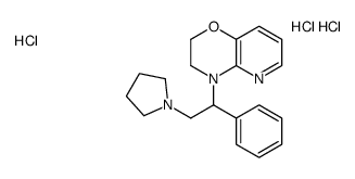 4-(1-phenyl-2-pyrrolidin-1-ylethyl)-2,3-dihydropyrido[3,2-b][1,4]oxazine,trihydrochloride Structure