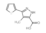 4-甲基-5-(2-噻吩)-1H-吡唑-3-羧酸结构式