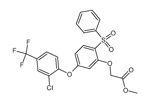 4-(2-chloro-4-trifluoromethylphenoxy)-2-methoxycarbonylmethoxydiphenyl sulfone结构式