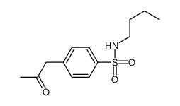 N-butyl-4-(2-oxopropyl)benzenesulfonamide结构式
