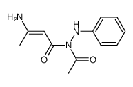 N-acetyl-3-amino-N'-phenylbut-2-enehydrazide Structure