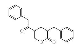 3-benzyl-5-(2-phenylacetyl)oxan-2-one Structure