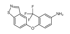 4-(1,2-benzothiazol-5-yloxy)-3-(trifluoromethyl)aniline结构式
