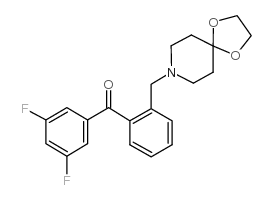 3,5-二氟-2'-[8-(1,4-二恶-8-氮杂螺-[4.5]癸基)甲基]苯甲酮图片