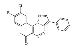 1-[4-(3-chloro-4-fluorophenyl)-8-phenylpyrazolo[5,1-c][1,2,4]triazin-3-yl]ethanone Structure