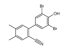 2-(3,5-dibromo-4-hydroxyphenyl)-4,5-dimethylbenzonitrile Structure
