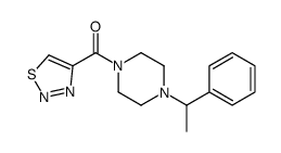 [4-(1-phenylethyl)piperazin-1-yl]-(thiadiazol-4-yl)methanone结构式