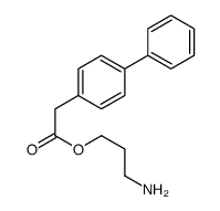 3-aminopropyl 2-(4-phenylphenyl)acetate结构式