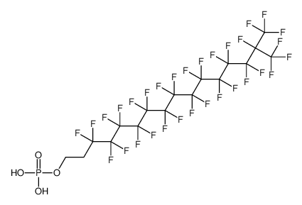3,3,4,4,5,5,6,6,7,7,8,8,9,9,10,10,11,11,12,12,13,13,14,14,15,16,16,16-octacosafluoro-15-(trifluoromethyl)hexadecyl dihydrogen phosphate结构式