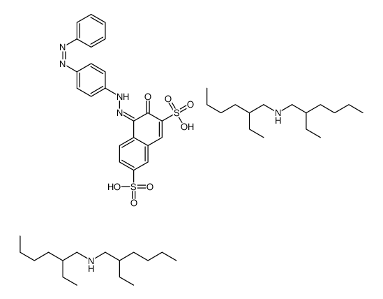 3-hydroxy-4-[[4-(phenylazo)phenyl]azo]naphthalene-2,7-disulphonic acid, compound with 2-ethyl-N-(2-ethylhexyl)hexylamine (1:2) Structure