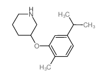 3-(2-methyl-5-propan-2-ylphenoxy)piperidine结构式