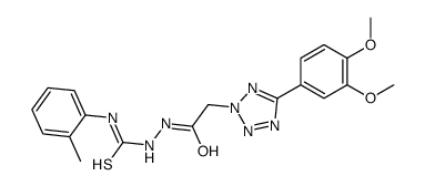 1-[[2-[5-(3,4-dimethoxyphenyl)tetrazol-2-yl]acetyl]amino]-3-(2-methylp henyl)thiourea结构式