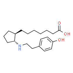 7-(2-(4-hydroxyphenethylamino)cyclopentyl)heptanoic acid Structure