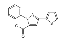 1H-Pyrazole-5-carbonyl chloride, 1-phenyl-3-(2-thienyl)结构式