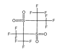 2,2,4,4-tetrakis(trifluoromethyl)-1,3-dithietane-1,1,3,3-tetroxide Structure