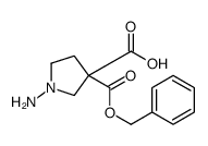 1-amino-3-phenylmethoxycarbonylpyrrolidine-3-carboxylic acid Structure