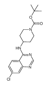 4-(7-chloro-quinazolin-4-ylamino)-piperidine-1-carboxylic acid tert-butyl ester Structure