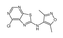 (7-Chloro-thiazolo[5,4-d]pyrimidin-2-yl)-(3,5-dimethyl-isoxazol-4-yl)-amine Structure