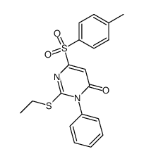 2-Ethylthio-3-phenyl-6-tosyl-4(3H)-pyrimidinon结构式