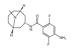 4-amino-2,5-difluoro-N-[(1S,5R)-9-methyl-9-azabicyclo[3.3.1]non-7-yI]benzamide Structure