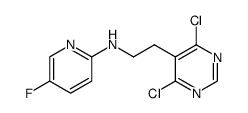 N-[2-(4,6-dichloro-5-pyrimidinyl)ethyl]-5-fluoro-2-pyridinamine结构式