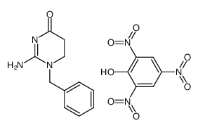 Picric acid; compound with 2-amino-1-benzyl-5,6-dihydro-1H-pyrimidin-4-one Structure