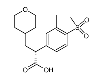 2(R)-(4-methanesulfonyl-3-methyl-phenyl)-3-(tetrahydro-pyran-4-yl)-propionic acid Structure