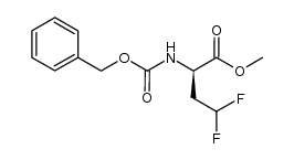 (R)-(-)-N-benzyloxycarbonyl-2-amino-4,4-difluoro-2-butyric acid methyl ester结构式