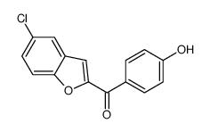 (5-chloro-1-benzofuran-2-yl)-(4-hydroxyphenyl)methanone Structure