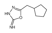 5-(Cyclopentylmethyl)-1,3,4-oxadiazol-2-amine结构式