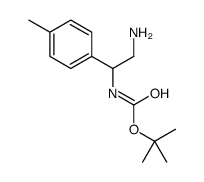 (2-Amino-1-p-tolyl-ethyl)-carbamic acid tert-butyl ester结构式