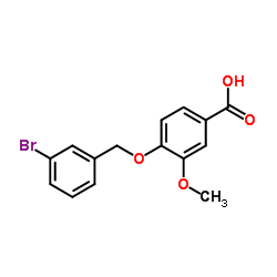 4-[(3-Bromobenzyl)oxy]-3-methoxybenzoic acid结构式