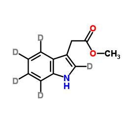 Methyl (2,4,5,6,7-2H5)-1H-indol-3-ylacetate Structure