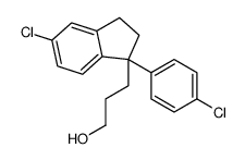 3-[(1S)-5-chloro-1-(4-chlorophenyl)-2,3-dihydroinden-1-yl]propan-1-ol结构式