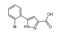 3-(2-Bromophenyl)-1H-pyrazole-5-carboxylic acid Structure