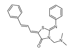 3-((Dimethylamino)methyl)-5-cinnamylidene-2-(phenylimino)-4-thiazolidi none structure