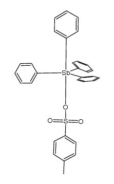 tetraphenylantimony 4-methylbenzenesulfonate Structure