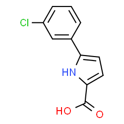 5-(3-Chlorophenyl)-1H-pyrrole-2-carboxylic acid Structure