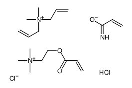 dimethyl-bis(prop-2-enyl)azanium,prop-2-enamide,trimethyl(2-prop-2-enoyloxyethyl)azanium,dichloride结构式