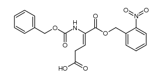 N-benzyloxycarbonyl-α-(o-nitrobenzyl)-(Z)-α,β-dehydroglutamate结构式