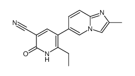 1,2-Dihydro-6-ethyl-5-(2-methylimidazo[1,2-a]pyridin-6-yl)-2-oxo-3-pyridinecarbonitrile Structure