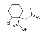 1-acetoxy-2-chlorocyclohexanecarboxylic acid结构式