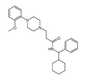 N-(Cyclohexylphenylmethyl)-4-(2-methoxyphenyl)-1-piperazinepropanamide结构式