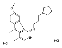 8-methoxy-4,5-dimethyl-N-(3-pyrrolidin-1-ylpropyl)pyrido[4,3-b]indol-1-amine,dihydrochloride结构式