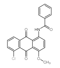 N-(5-chloro-4-methoxy-9,10-dioxo-9,10-dihydroanthracen-1-yl)benzamide结构式