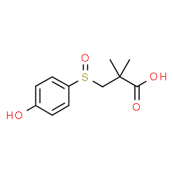 3-[(4-Hydroxyphenyl)sulfinyl]-2,2-dimethylpropanoic acid structure