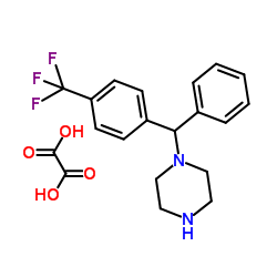 1-{Phenyl[4-(trifluoromethyl)phenyl]methyl}piperazine ethanedioate (1:1)结构式