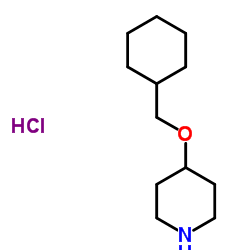 4-(Cyclohexylmethoxy)piperidine hydrochloride (1:1)结构式